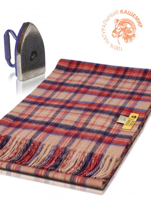 Длиный Шарф из мягчайшего 100% КАШЕМИРА (Twill) из пряжи средней тяжести КАРМИН_КАРАМЕЛЬНАЯ КИСЛИНКА FTW.C120_CASH-17/CARAMEL.R